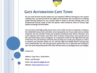 gate automation cape town