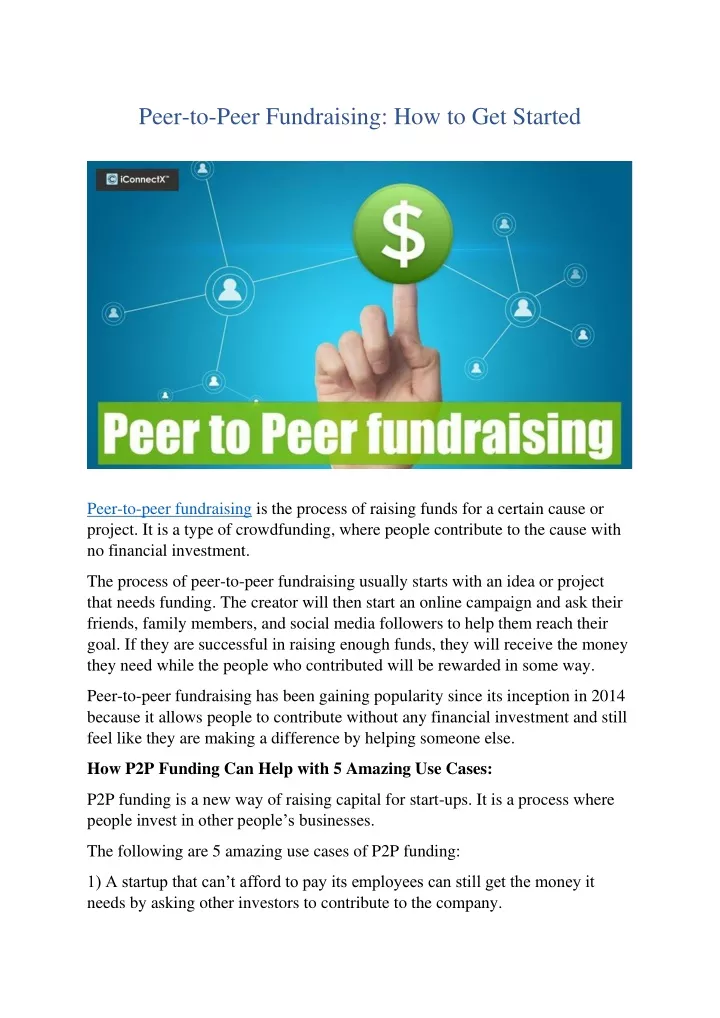 PPT - Peer-to-Peer Fundraising How To Get Started PowerPoint ...