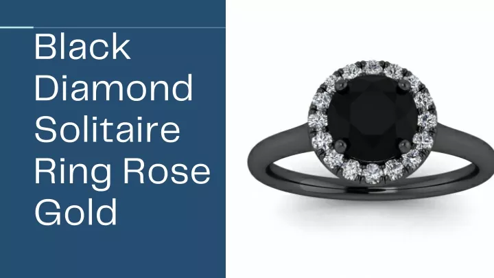 black diamond solitaire ring rose gold