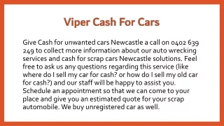 Cash For Car in Newcastle | Car Removal Newcastle