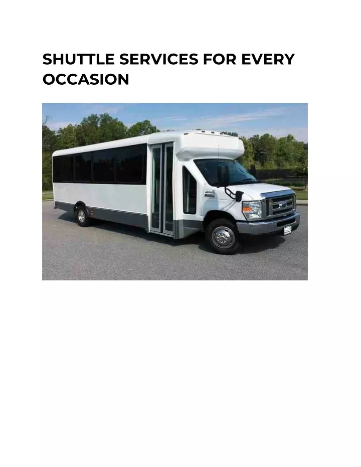 shuttle services for every occasion