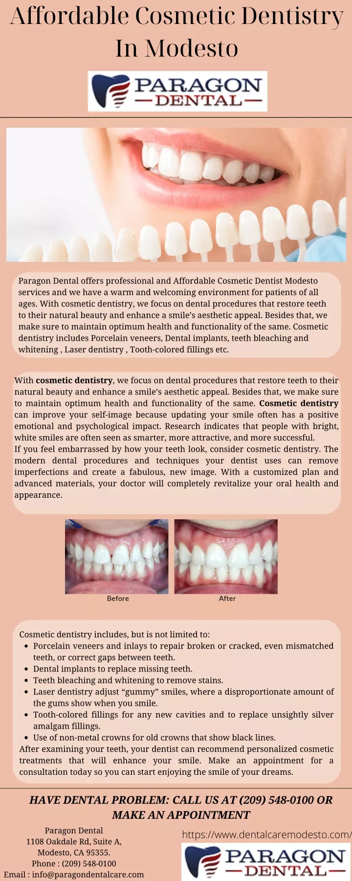 affordable cosmetic dentistry in modesto