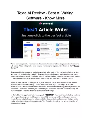 texta ai review best ai writing software know more
