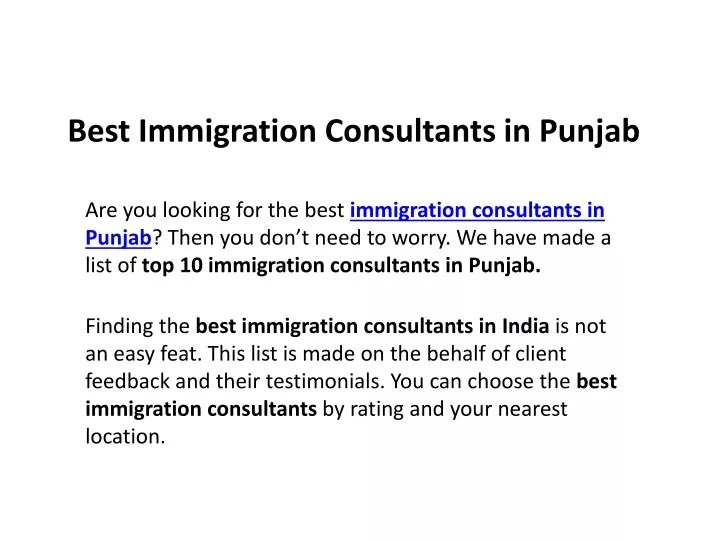 best immigration consultants in punjab