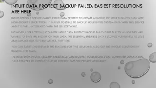 intuit data protect backup failed easiest resolutions are here