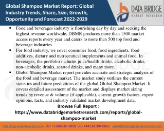 global shampoo market report global industry