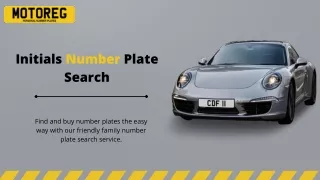Initials Number Plate Search | Motoreg Ltd