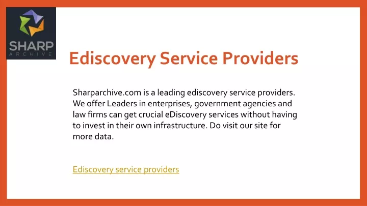 ediscovery service providers