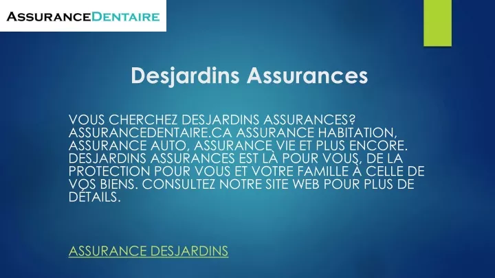 desjardins assurances