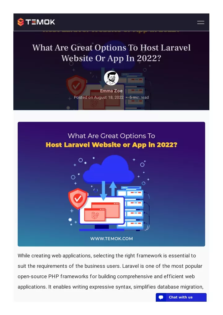 what are great options to host laravel website
