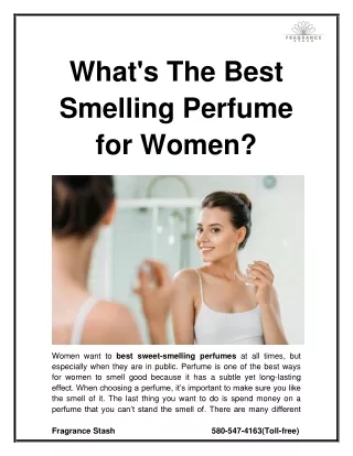 What's The Best Smelling Perfume for Women