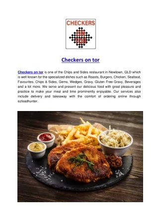 5% off - Checkers on tor menu Newtown, QLD