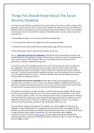 things you should know about the social security