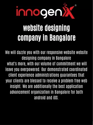 website designing company in Bangalore