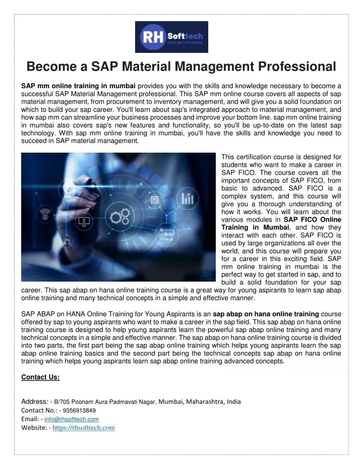 become a sap material management professional