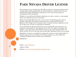 fake nevada driver license