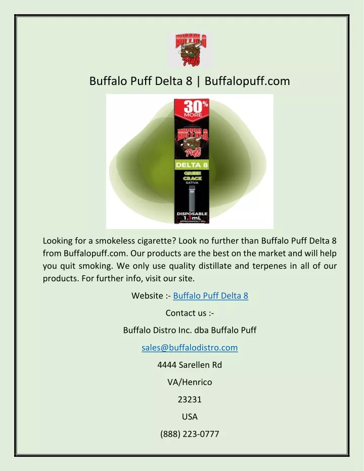 buffalo puff delta 8 buffalopuff com