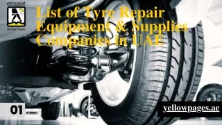 List of Tyre Repair Equipment & Supplies Companies in UAE
