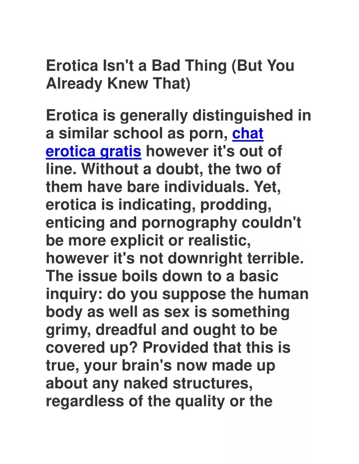 erotica isn t a bad thing but you already knew
