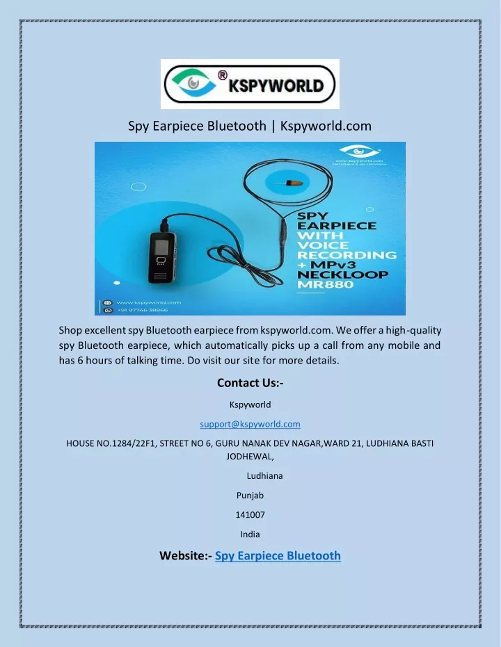 spy earpiece bluetooth kspyworld com