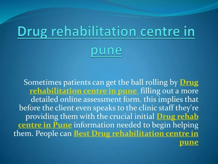 drug rehabilitation centre in pune