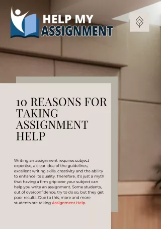 10 Reasons for Taking Assignment Help