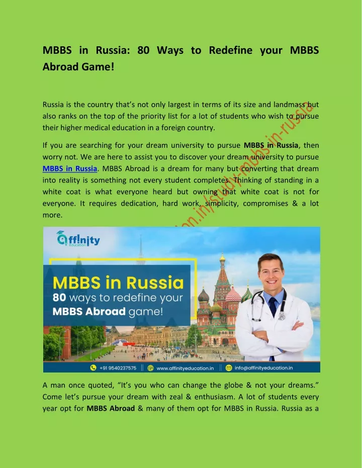 mbbs in russia 80 ways to redefine your mbbs