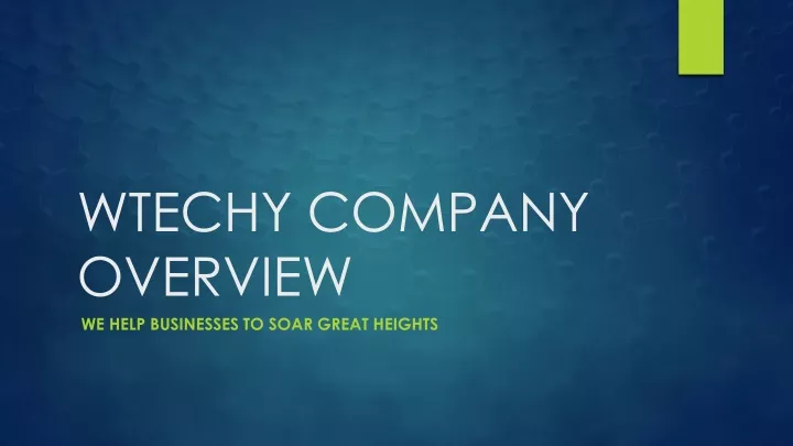 wtechy company overview