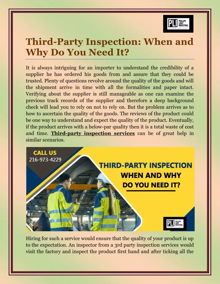 third party inspection when and why do you need it