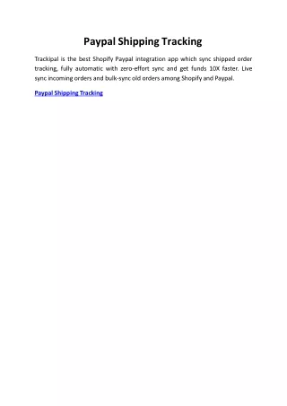 paypal shipping tracking