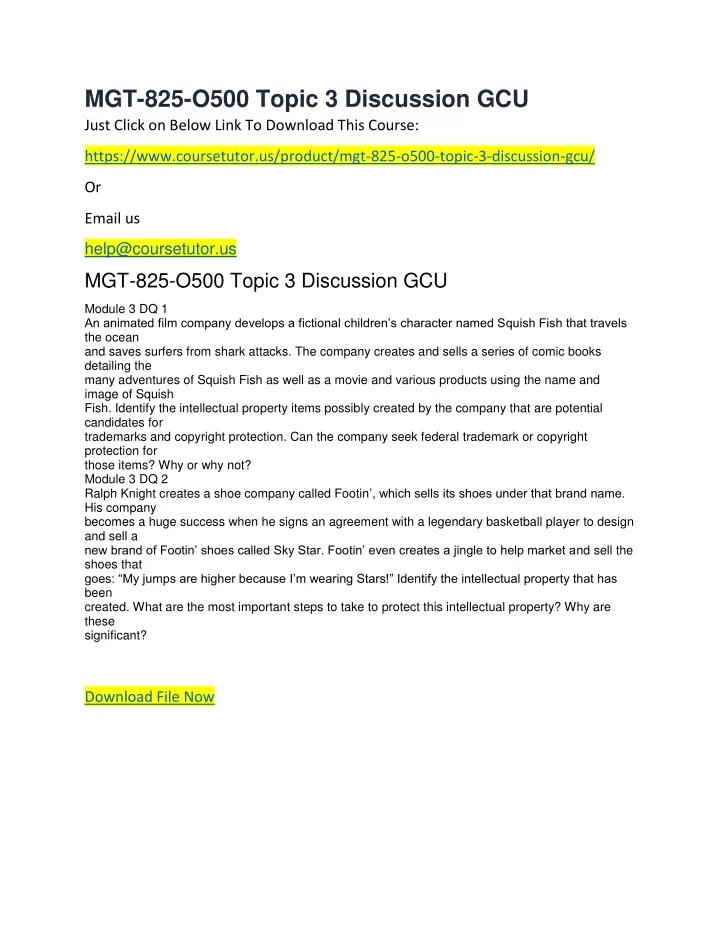 mgt 825 o500 topic 3 discussion gcu just click