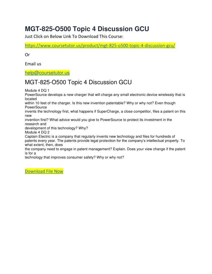 mgt 825 o500 topic 4 discussion gcu just click