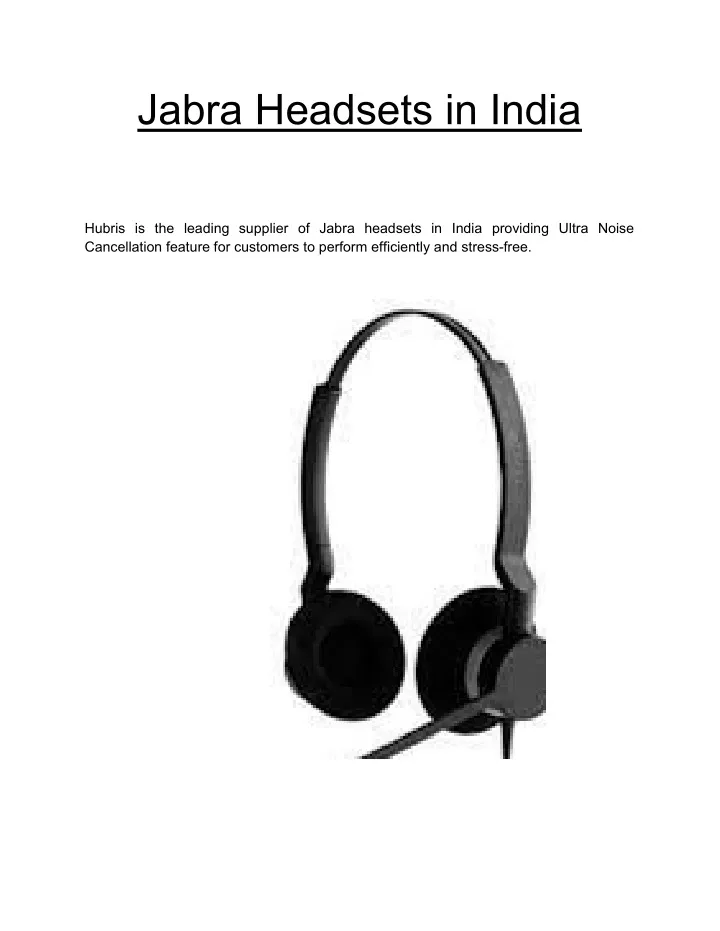 jabra headsets in india