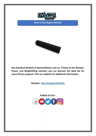 want to buy regular barbells