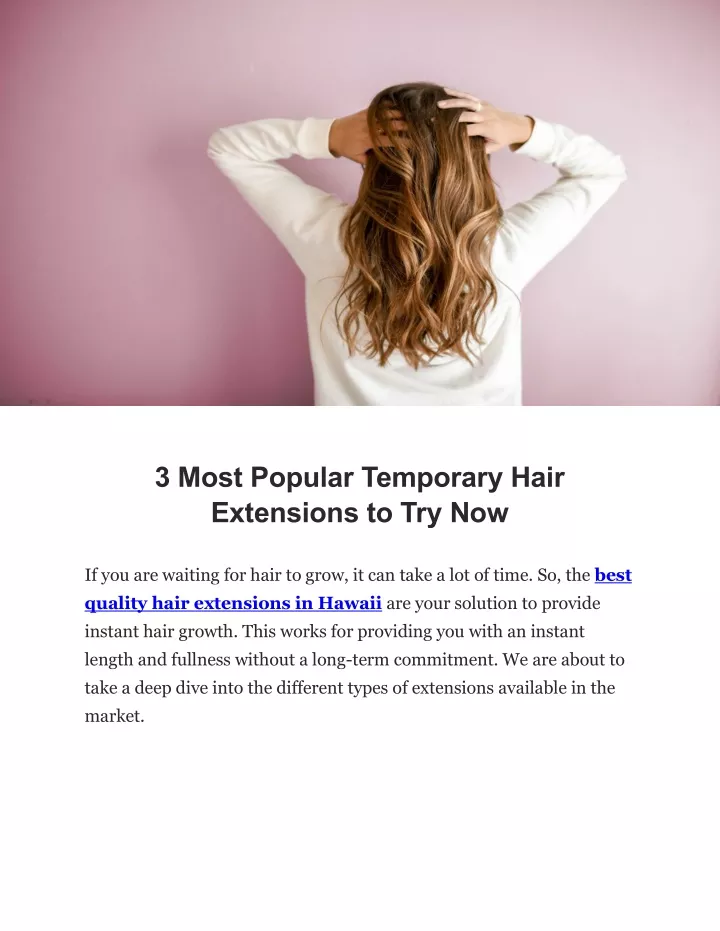 3 most popular temporary hair extensions