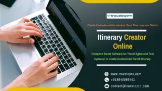 Itinerary Creator Online - Travelopro