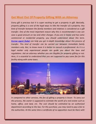 Get Most Out Of Property Gifting With an Attorney