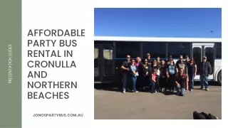 Affordable Party Bus Rental in Cronulla and Northern Beaches