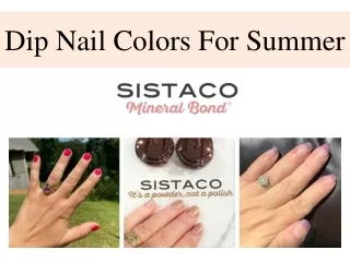 Dip Nail Colors For Summer