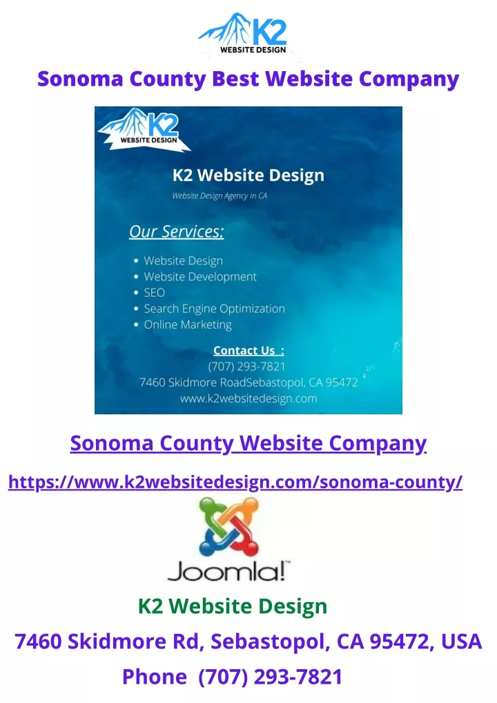 sonoma county best website company