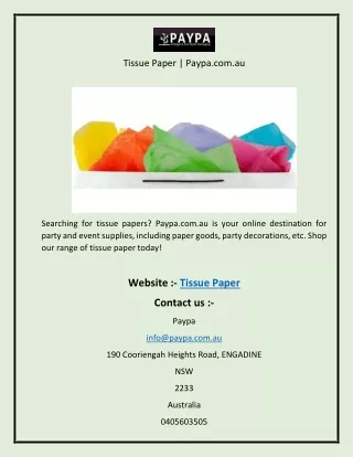 tissue paper paypa com au