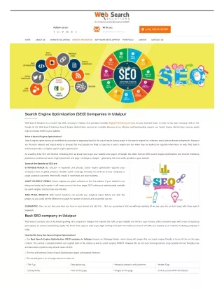 Search Engine Optimization, SEO experts in Udaipur, Rajasthan