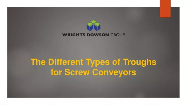 the different types of troughs for screw conveyors