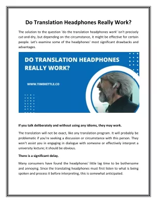 Do Translation Headphones Really Work