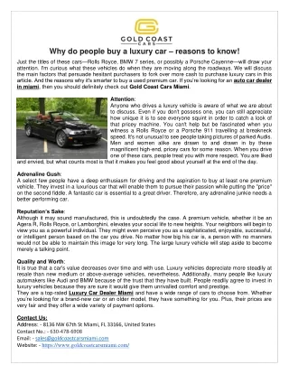 Auto car dealer in miami
