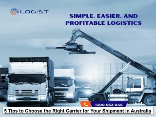 5 Tips to Choose the Right Carrier for Your Shipment in Australia