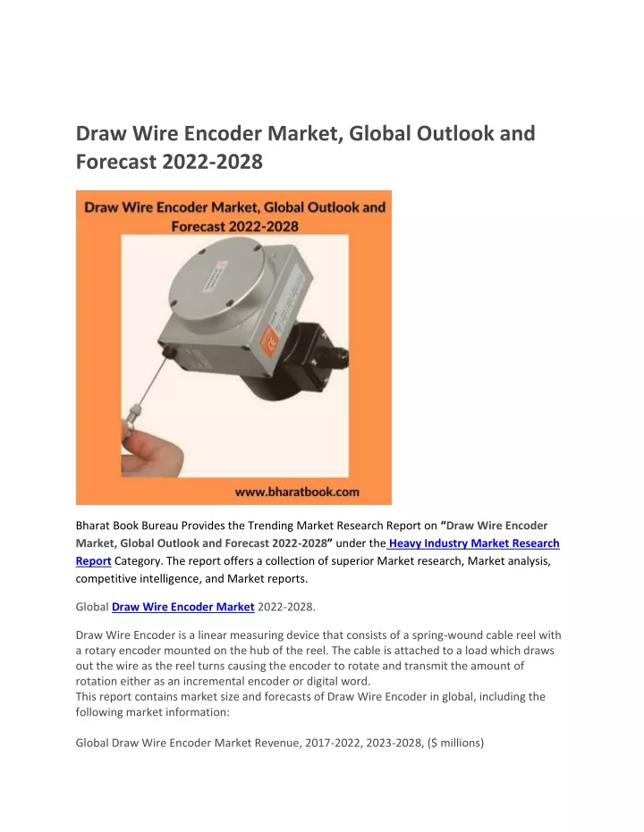 draw wire encoder market global outlook