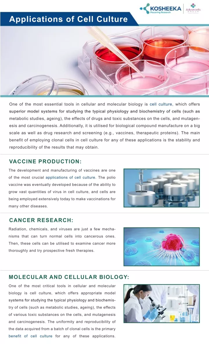 applications of cell culture