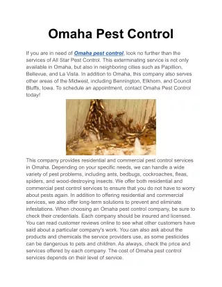Omaha Pest Control