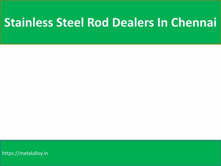 stainless steel rod dealers in chennai